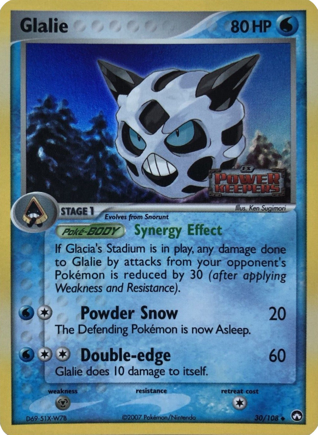 Glalie  - Reverse Holofoil Power Keepers - Uncommon