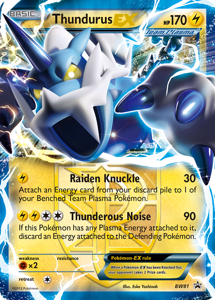 Thundurus EX (Team Plasma) BW81  - Holofoil Black and White Promos - Promo