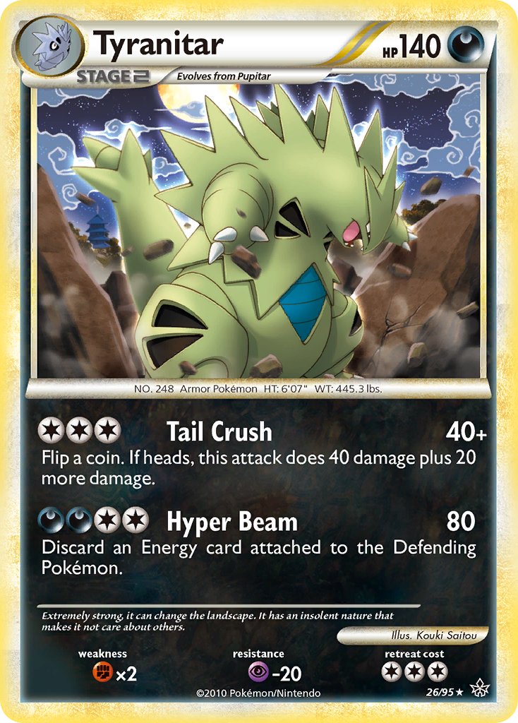 Tyranitar - 26/95 (HGSS Unleashed)/095  - Holofoil Deck Exclusives - Holo Rare