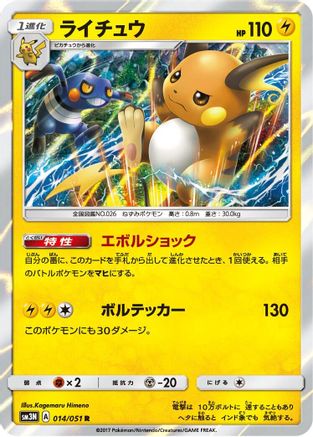 Raichu (014/051) - SM3N Darkness that Consumes Light Holofoil