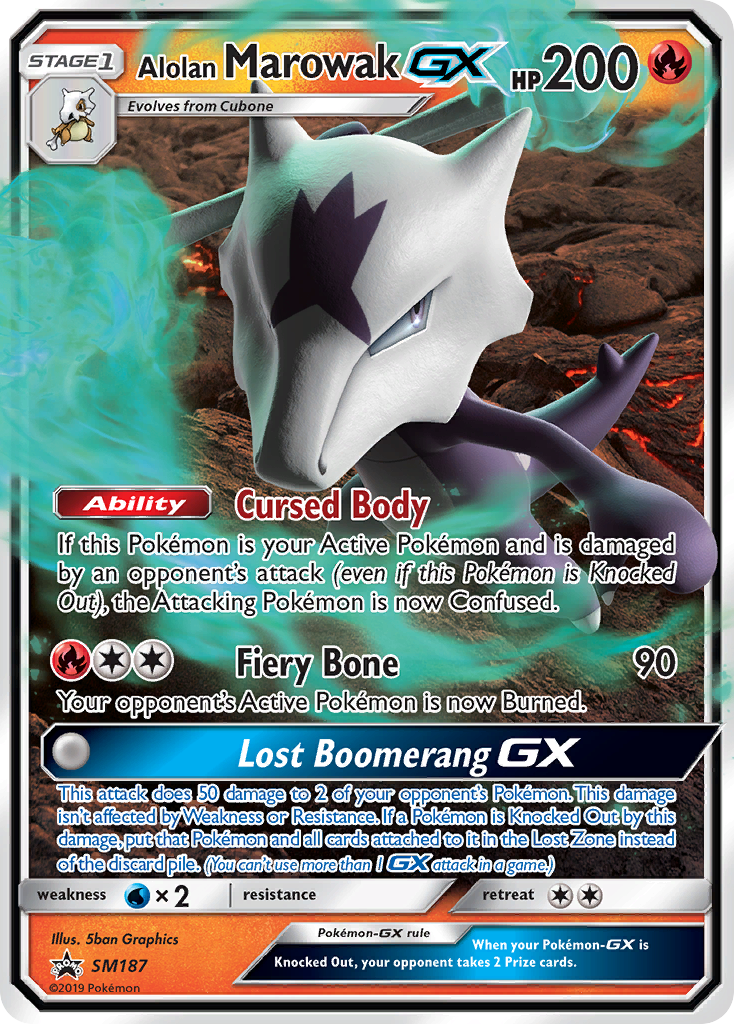 Alolan Marowak GX - SM187  - Holofoil SM Promos - Promo