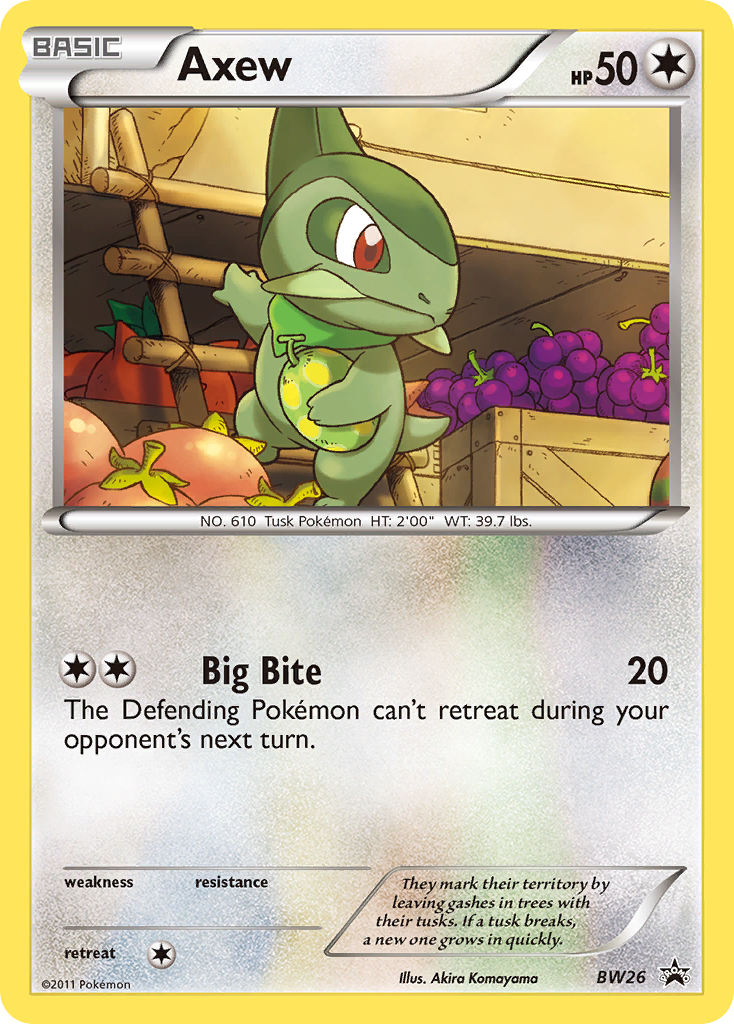 Axew - BW26  - Holofoil Black and White Promos - Promo