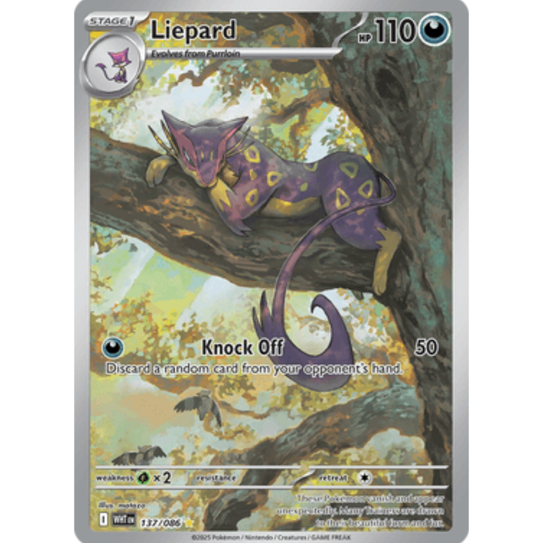 Liepard 137/086  - Holofoil SV White Flare - Illustration Rare