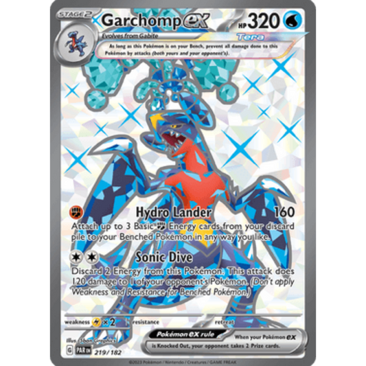 Garchomp ex 219/182  - Holofoil SV04 Paradox Rift - Ultra Rare