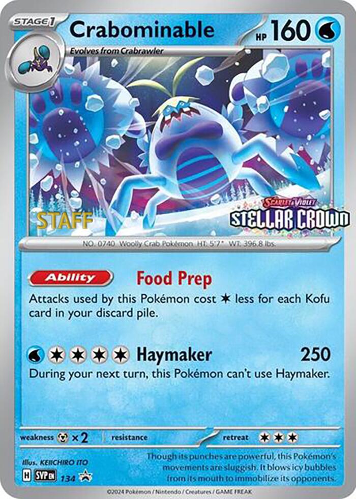 Crabominable 134  - Reverse Holofoil SV Scarlet & Violet Promo Cards - Promo