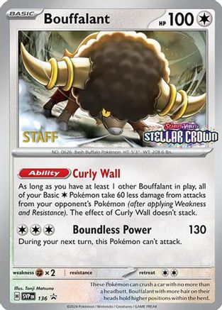 Bouffalant 136  - Holofoil SV Scarlet & Violet Promo Cards - Promo