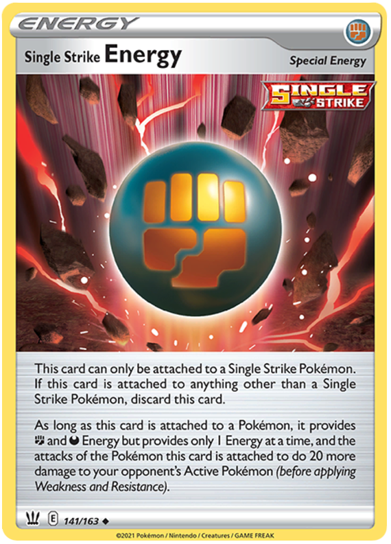 Single Strike Energy 141  SWSH05 Battle Styles - Uncommon