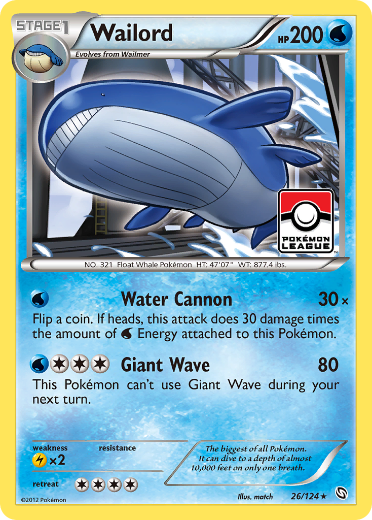 Wailord  - Holofoil Dragons Exalted - Holo Rare