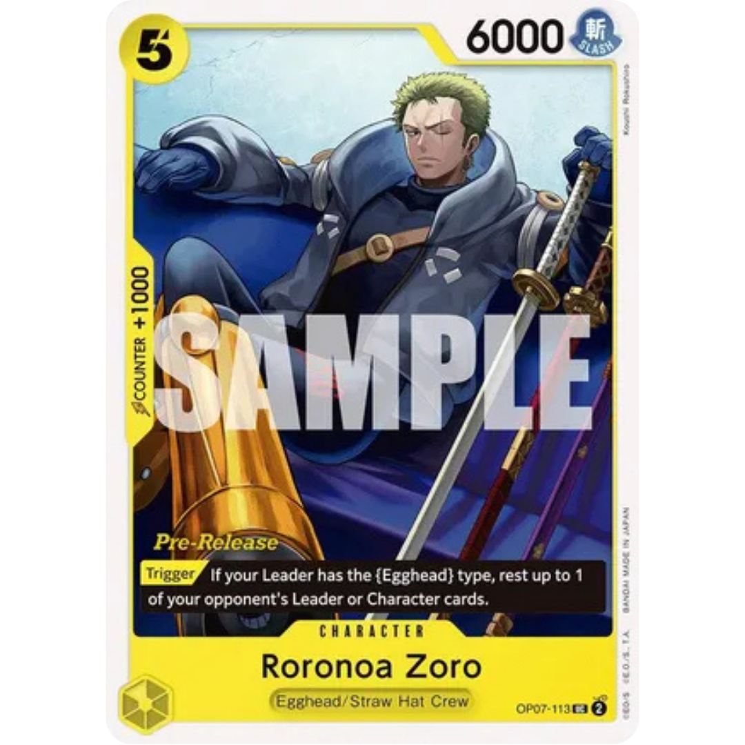 Roronoa Zoro (113) (OP07-113) - 500 Years in the Future Pre-Release Cards