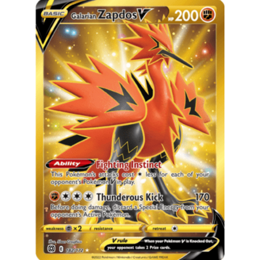 Galarian Zapdos V (182/172) [Sword & Shield: Brilliant Stars]