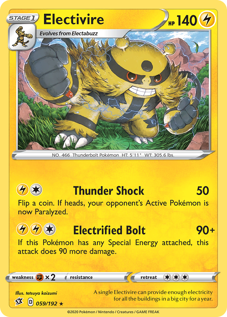 Electivire 059/192  SWSH02 Rebel Clash - Rare