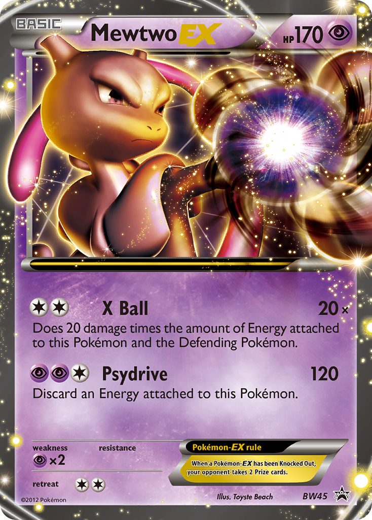 Mewtwo EX BW45  - Holofoil Black and White Promos - Promo