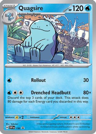 Quagsire 156  - Holofoil SV Scarlet & Violet Promo Cards - Promo