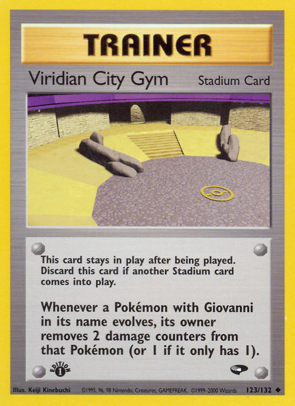 Viridian City Gym 123  - 1st Edition Gym Challenge - Uncommon