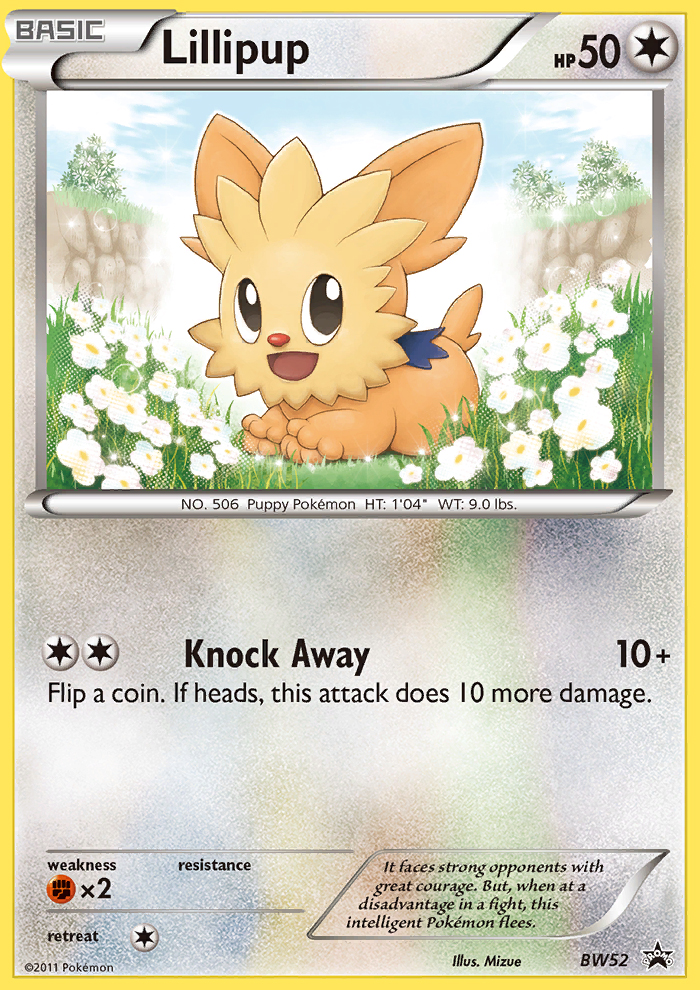 Lillipup - BW52  - Reverse Holofoil Black and White Promos - Promo