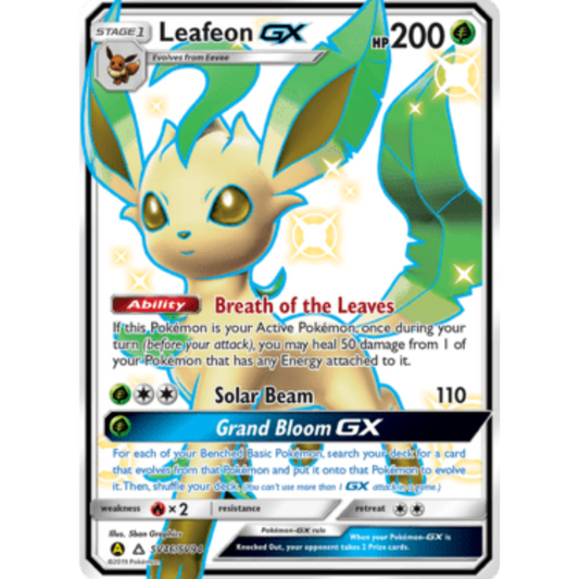 Leafeon GX SV46/SV94  - Holofoil Hidden Fates Shiny Vault - Shiny Holo Rare