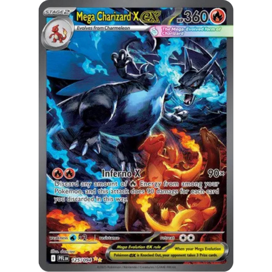 Mega Charizard X ex 125/094  - Holofoil ME02 Phantasmal Flames - Special Illustration Rare