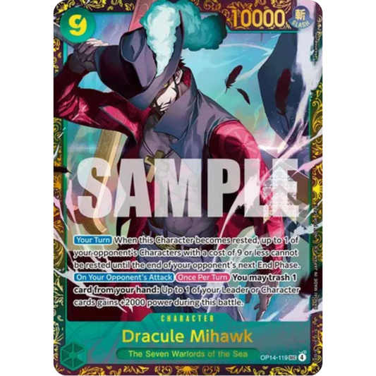 Dracule Mihawk - (CS 26-27 Regionals Season 1) (OP14-119) - One Piece Promotion Cards Foil