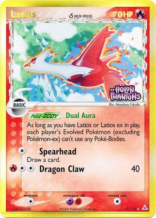 Latias - 011/110 (Delta Species)/110  - Reverse Holofoil Holon Phantoms - Holo Rare