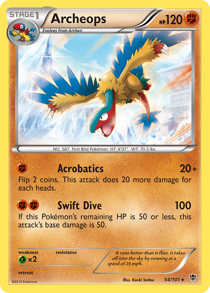 Archeops 054  - Holofoil Plasma Blast - Holo Rare