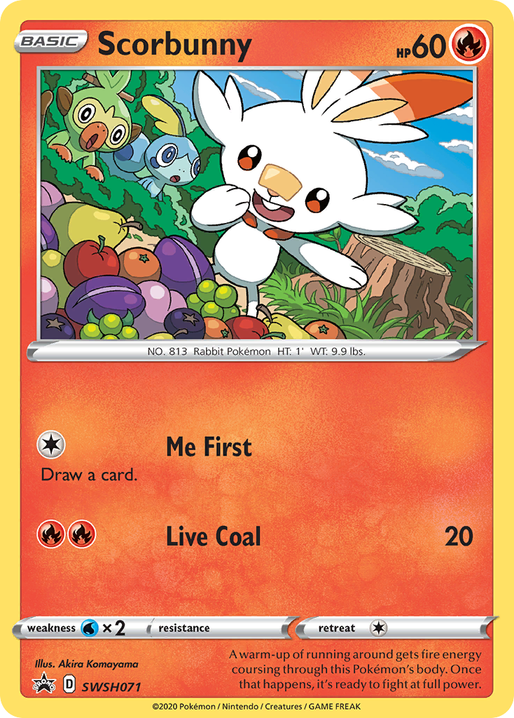 Scorbunny SWSH071  - Holofoil SWSH Sword & Shield Promo Cards - Promo