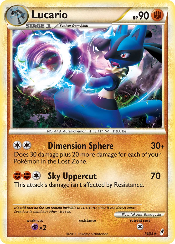 Lucario - 14/95 (Cracked Ice Holo)/095  - Holofoil Deck Exclusives - Holo Rare