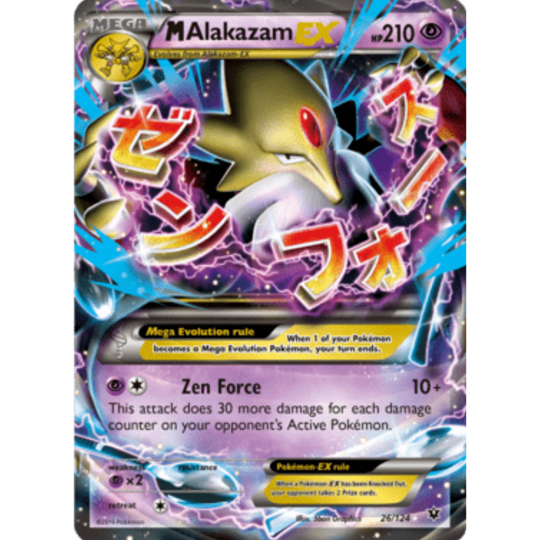 M Alakazam EX 026/124  - Holofoil XY  Fates Collide - Ultra Rare