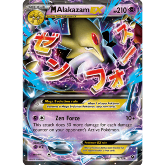 M Alakazam EX 026/124  - Holofoil XY  Fates Collide - Ultra Rare