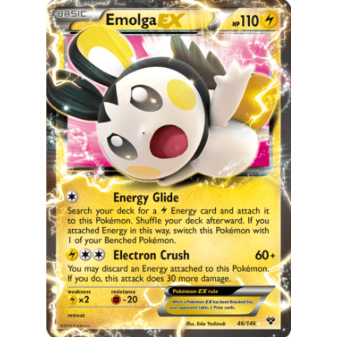 Emolga EX 046  - Holofoil XY Base Set - Ultra Rare