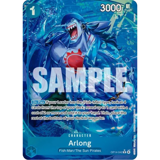 Arlong - (Alternate Art) (OP14-042) - The Azure Sea's Seven Foil