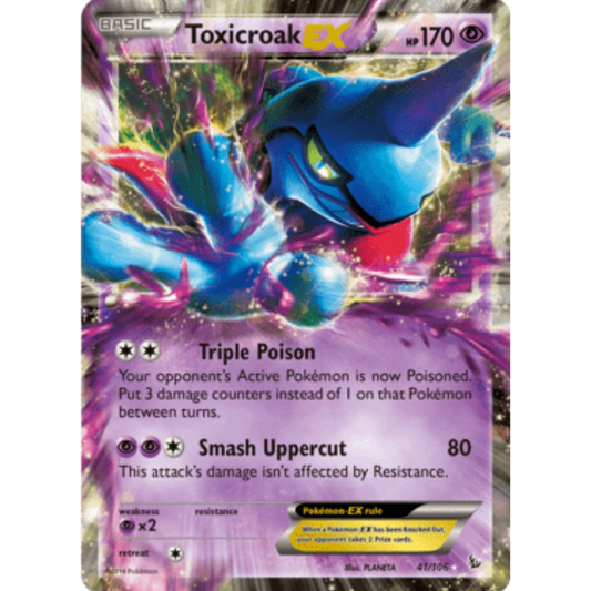 Toxicroak EX 041/106  - Holofoil XY  Flashfire - Ultra Rare