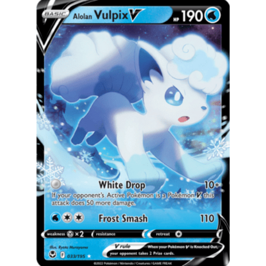 Alolan Vulpix V (033/195) (Holiday Calendar) [Sword & Shield: Silver Tempest]
