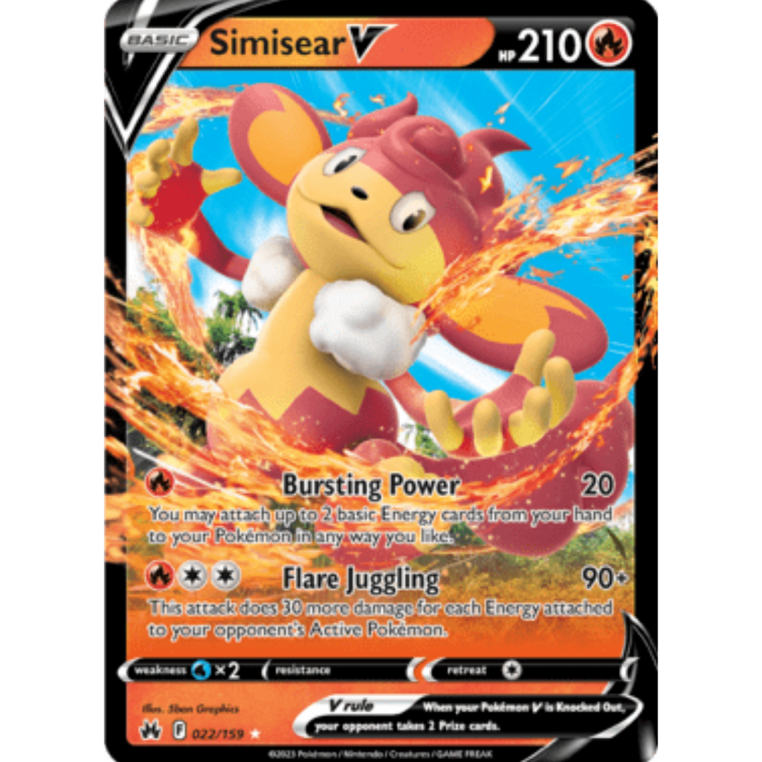 Simisear V (022/159) [Sword & Shield: Crown Zenith]