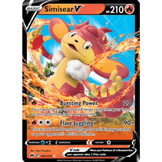Simisear V (022/159) [Sword & Shield: Crown Zenith]