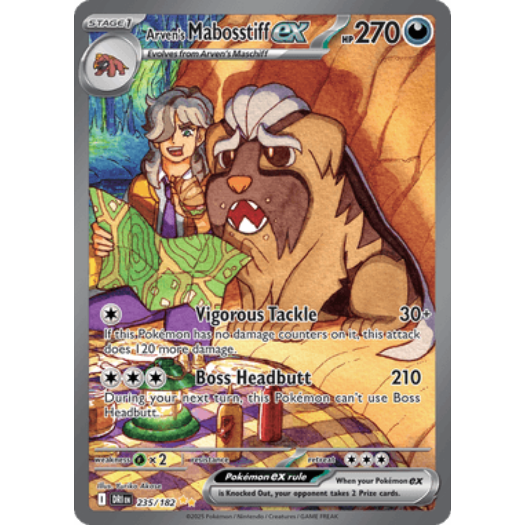 Arven's Mabosstiff ex 235/182  - Holofoil SV10 Destined Rivals - Special Illustration Rare