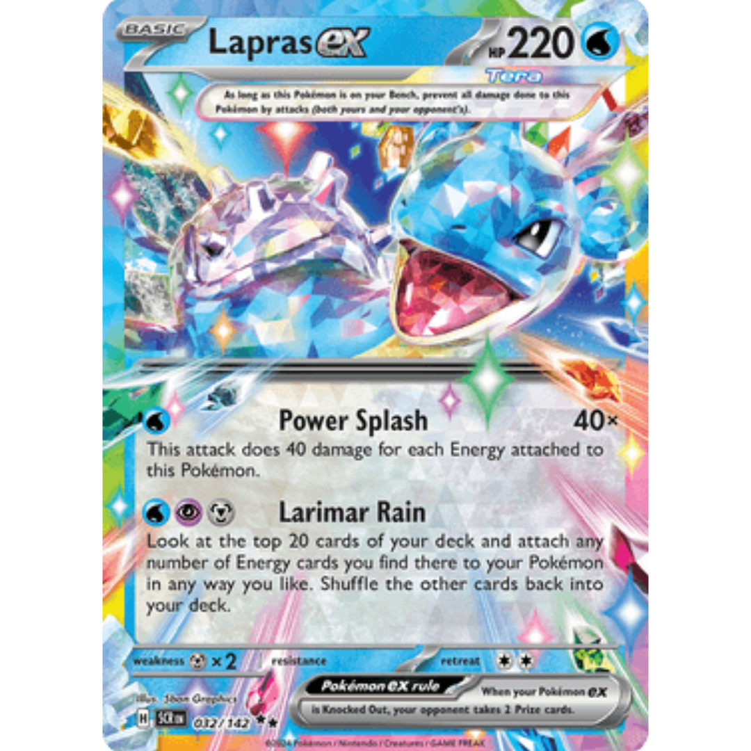 Lapras ex 032/142  - Holofoil SV07 Stellar Crown - Double Rare