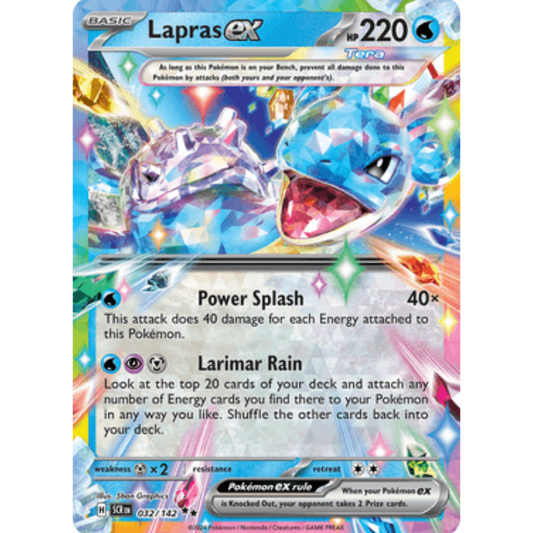 Lapras ex 032/142  - Holofoil SV07 Stellar Crown - Double Rare