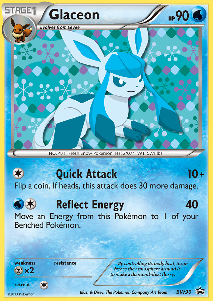Glaceon BW90  - Holofoil Black and White Promos - Promo