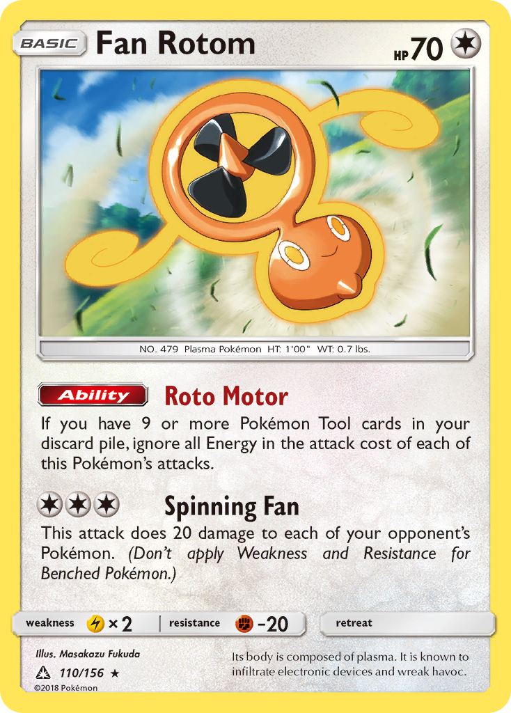 Fan Rotom 110  SM  Ultra Prism - Rare