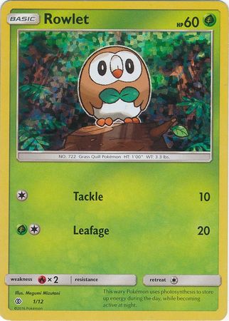 Rowlet - 1/12/12  - Holofoil McDonalds Promos 2017 - Promo