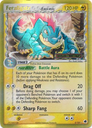 Feraligatr (Delta Species) 002  - Reverse Holofoil Dragon Frontiers - Holo Rare