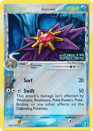 Starmie 030/113  - Reverse Holofoil Delta Species - Rare