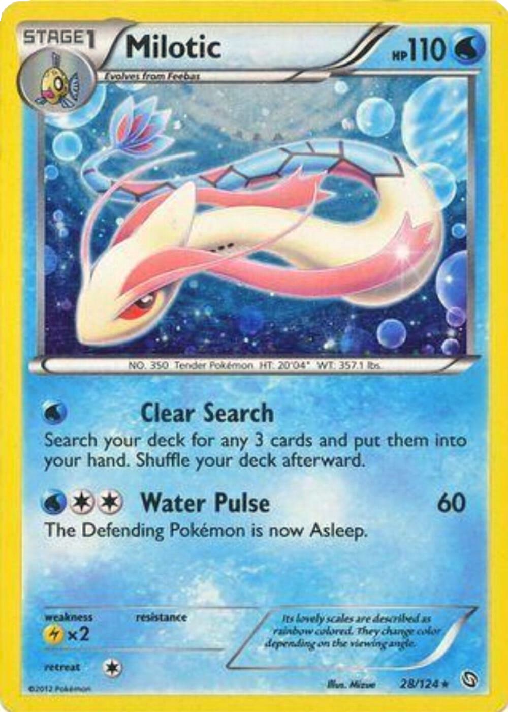 Milotic - 28/124 (Cosmos Holo)/124  - Holofoil Blister Exclusives - Promo