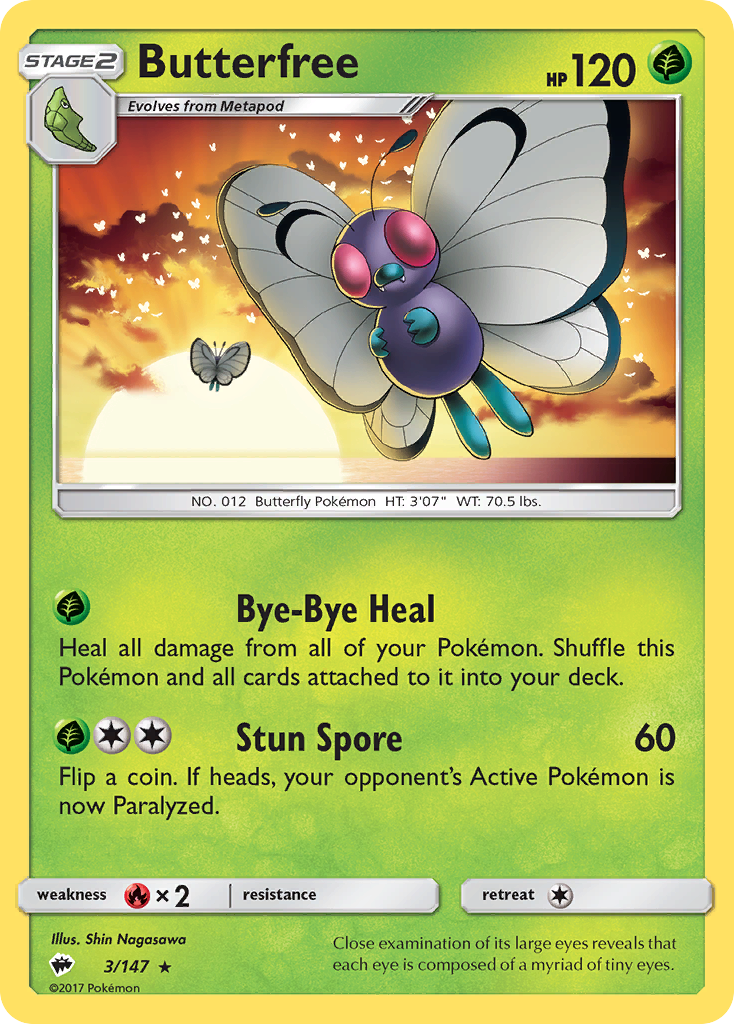 Butterfree 003  SM  Burning Shadows - Rare