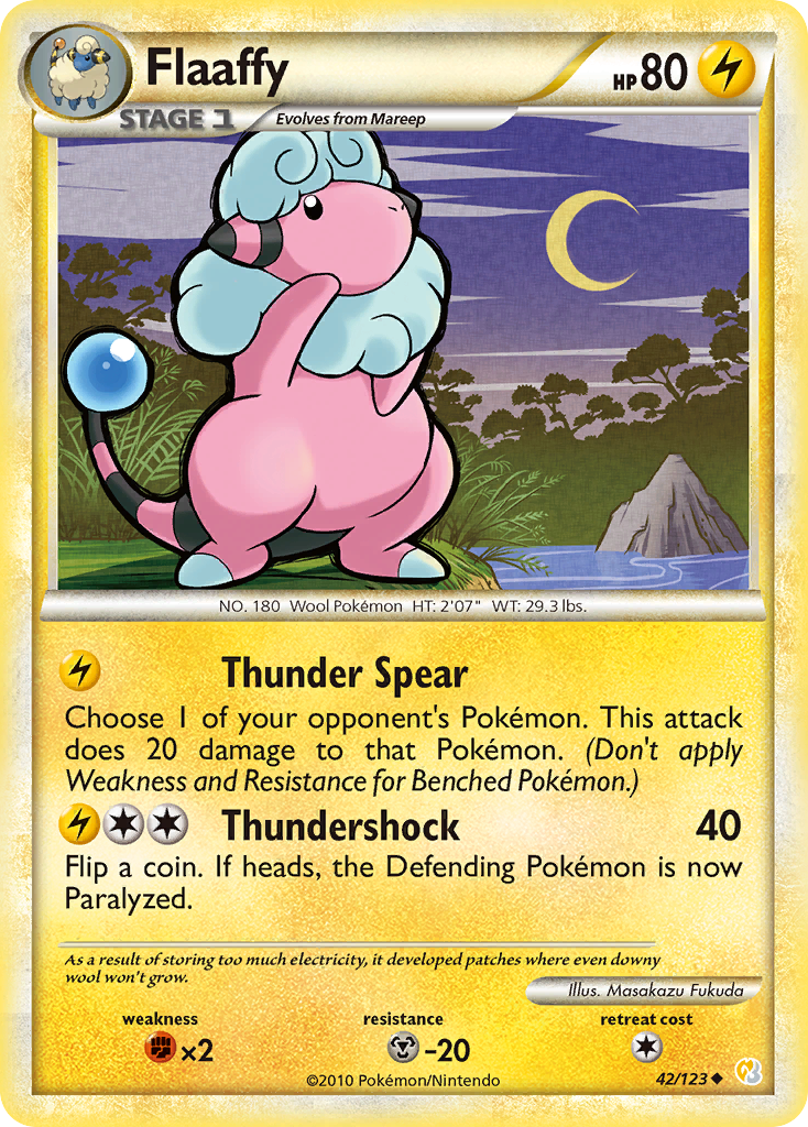 Flaaffy 042  HeartGold SoulSilver - Uncommon