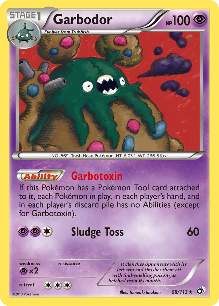 Garbodor 068  - Holofoil Legendary Treasures - Holo Rare