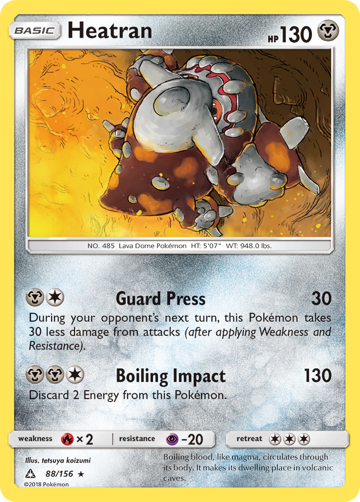 Heatran 088  - Holofoil SM  Ultra Prism - Holo Rare