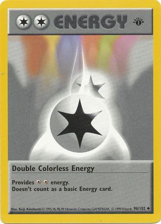Double Colorless Energy 096/102  - 1st Edition Base Set Shadowless - Uncommon