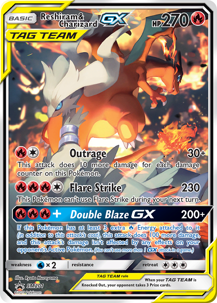 Reshiram & Charizard GX SM201  - Holofoil SM Promos - Promo