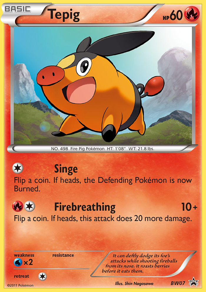 Tepig BW07  - Holofoil Black and White Promos - Promo